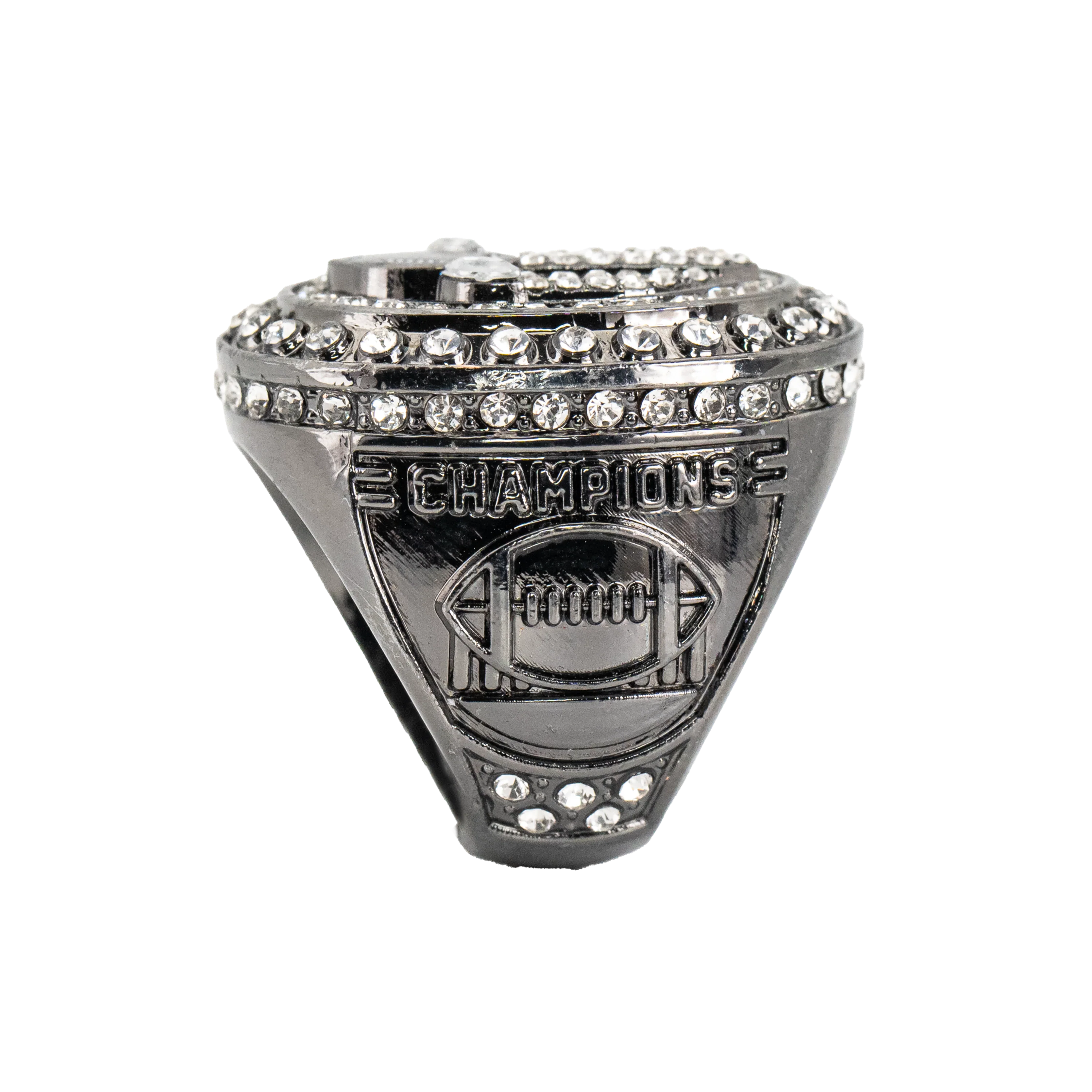 Black (Gun Metal) Football Champion Rings - Image 3