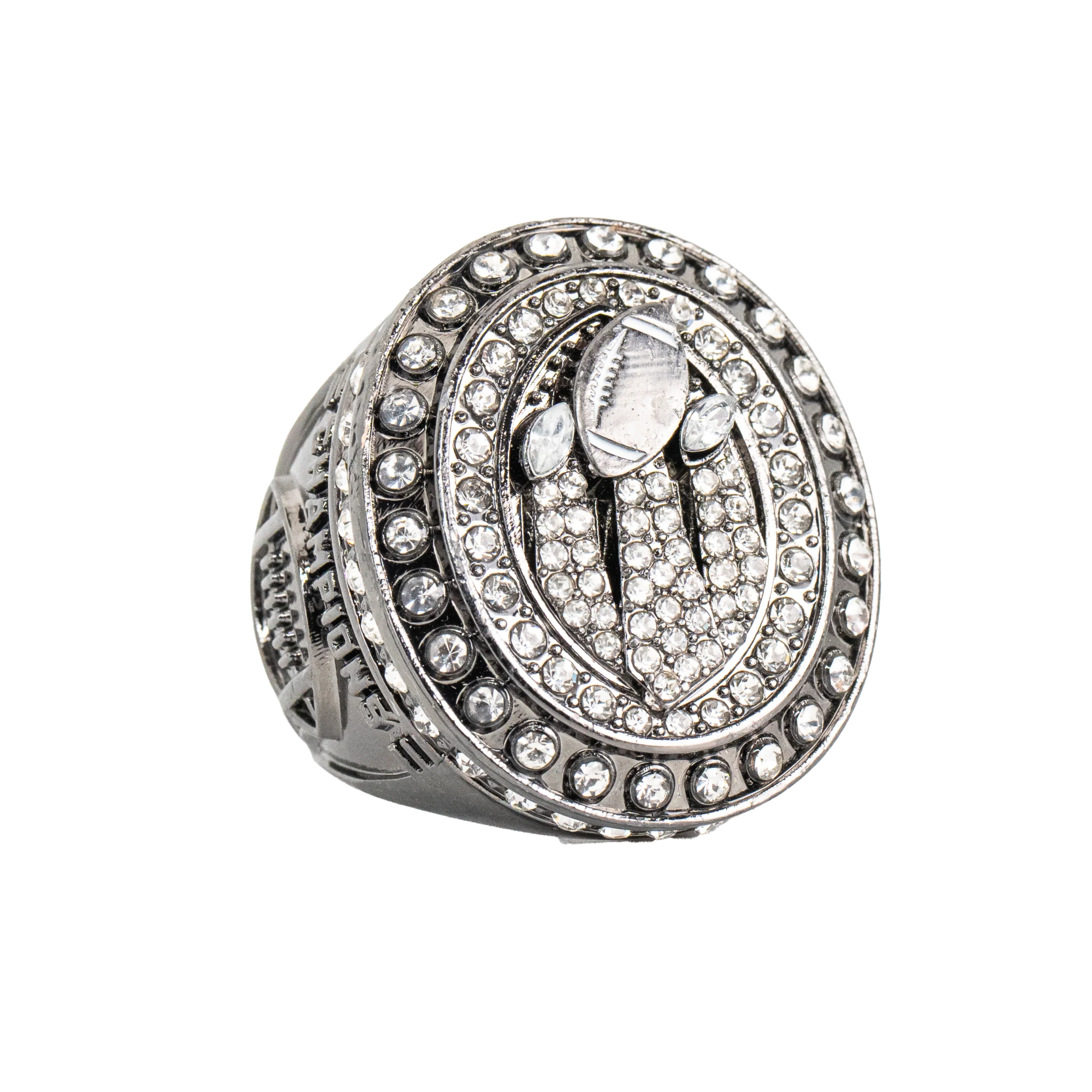 Black (Gun Metal) Football Champion Rings - Image 4